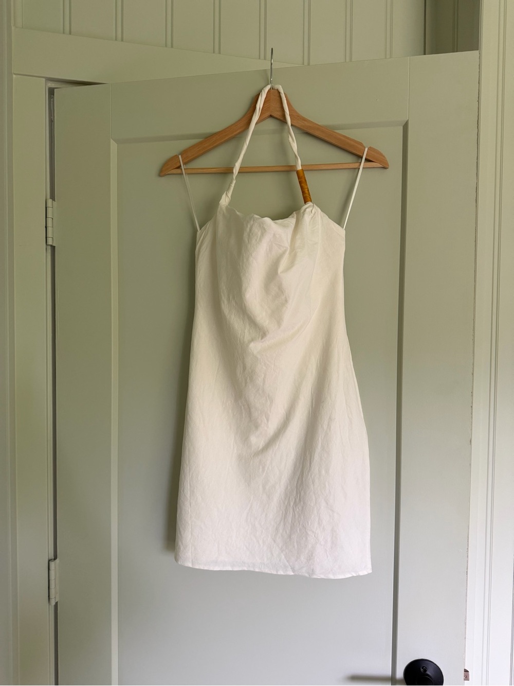 Halter Mini Dress Tortoise Bead Accent Summer Vacation Resort Wear Zara - Medium - Picture 5 of 7